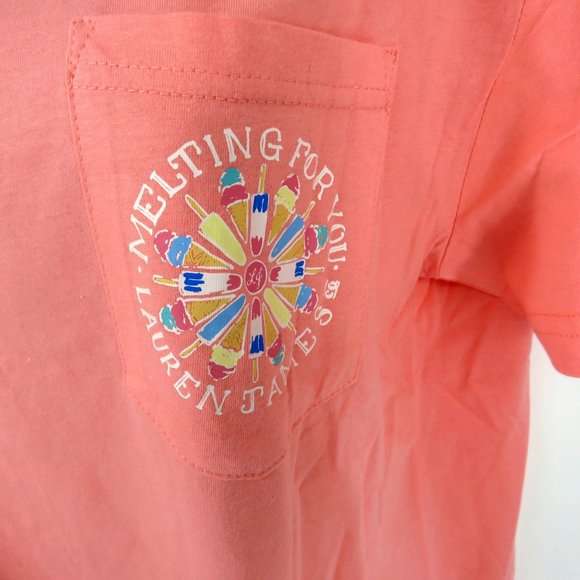 Lauren James Melting For You Women's Coral Graphic T-Shirt Small NWT - Picture 3 of 4